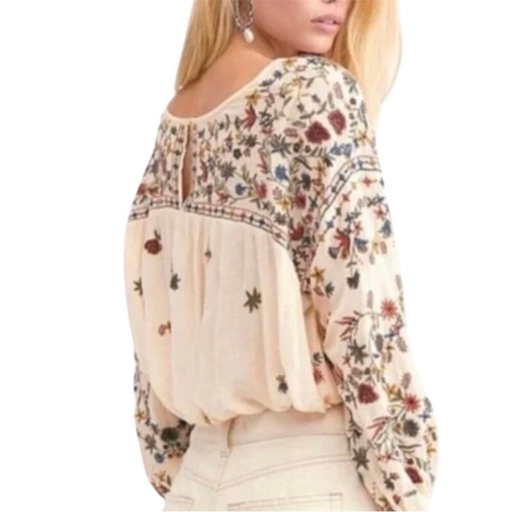 Free People Wild Flower Blouse Size SP - Picture 3 of 12